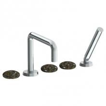 Watermark 36-8.26.1-MM-PC - Deck Mounted 5 hole Square Bath set