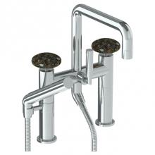 Watermark 36-8.26.2-MM-PC - Deck Mounted Square Exposed Bath Set with Hand Shower