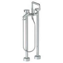 Watermark 36-8.26.3-BL1-GP - Floor Standing Square Bath set with Slim Hand Shower