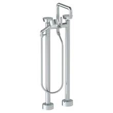 Watermark 36-8.26.3V-BL1-GP - Floor Standing Square Bath set with Volume Hand Shower