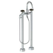 Watermark 36-8.3-MM-WH - Floor Standing Gooseneck Bath Set with Slim Hand Shower