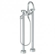 Watermark 36-8.3V-BL1-PC - Floor Standing Gooseneck Bath Set with Volume Hand Shower