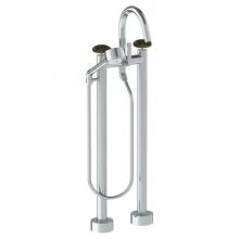 Watermark 36-8.3V-MM-PC - Floor Standing Gooseneck Bath Set with Volume Hand Shower