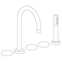 Watermark 36-8.1-WM-WH - Deck Mounted 5 hole Gooseneck Bath set