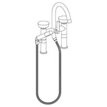 Watermark 36-8.2-CM-PC - Deck Mounted Exposed Gooseneck Bath Set with Hand Shower