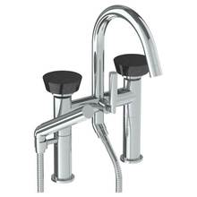 Watermark 36-8.2-NM-GP - Deck Mounted Exposed Gooseneck Bath Set with Hand Shower