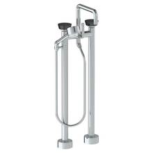 Watermark 36-8.26.3V-NM-GP - Floor Standing Square Bath set with Volume Hand Shower