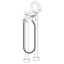 Watermark 36-8.3V-HL-GP - Floor Standing Gooseneck Bath Set with Volume Hand Shower