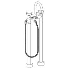 Watermark 36-8.3V-IW-PC - Floor Standing Gooseneck Bath Set with Volume Hand Shower
