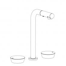 Watermark 36-9P3-NM-PC - Deck Mounted 3 Hole Square Top Prep Faucet with Pull Out Spray