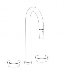 Watermark 36-9PG4-CM-PC - Deck Mounted 3 Hole Gooseneck Prep Faucet with Pull Down Spray