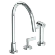 Watermark 37-7.1.3GA-BL2-PC - Deck Mounted 3 Hole Gooseneck Kitchen Set -  Includes Side Spray