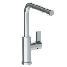 Watermark 37-7.3P3-BL2-PC - Deck Mounted 1 Hole Square Top Kitchen Faucet with Pull Out Spray - Low Spout