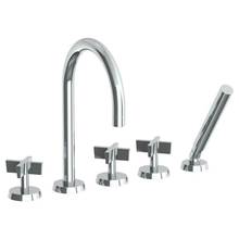 Watermark 37-8.1-BL3-GP - Deck Mounted 5 Hole Gooseneck Bath set