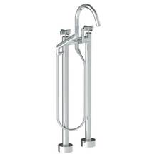 Watermark 37-8.3-BL3-WH - Floor Standing Gooseneck Bath Set with Slim Hand Shower