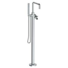 Watermark 37-8.8-BL3-PC - Single Hole Floor Standing Square Bath set with Hand Shower