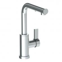 Watermark 37-9.3P1-BL2-PC - Deck Mounted 1 Hole Square Top Prep Faucet with Pull Out Spray