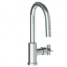 Watermark 37-9.3PG2-BL3-PC - Deck Mounted 1 Hole Gooseneck Prep Faucet with Pull Down Spray