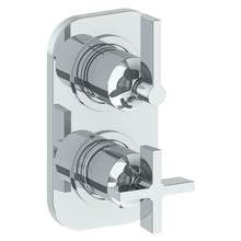 Watermark 37-T25-BL2-GP - Wall Mounted Mini Thermostatic Shower Trim with built-in control, 3 1/2'' x 6 1/4'&