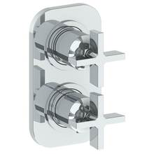 Watermark 37-T25-BL3-WH - Wall Mounted Mini Thermostatic Shower Trim with built-in control, 3 1/2'' x 6 1/4'&