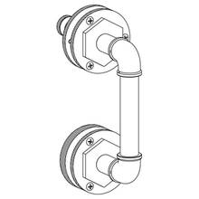 Watermark 38-0.1-12SDP-WH - Elan Vital 12'' shower door pull with knob/ glass mount towel bar with hook