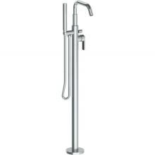 Watermark 70-8.8-RNS4-WH - Single Hole Floor Standing Square Bath set with Hand Shower