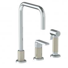 Watermark 71-7.1.3A-LLO6V-PC - Deck Mounted 3 Hole Square Top Kitchen Set -  Includes Side Spray