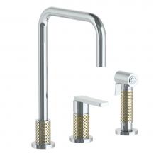 Watermark 71-7.1.3A-LLP5V-PC - Deck Mounted 3 Hole Square Top Kitchen Set -  Includes Side Spray
