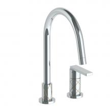 Watermark 71-7.1.3G-LLD4V-PC - Deck Mounted 2 Hole Gooseneck Kitchen Faucet