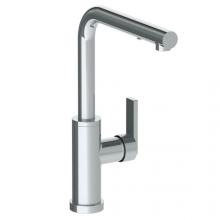 Watermark 71-7.3P3-LLO6-PC - Deck Mounted 1 Hole Square Top Kitchen Faucet with Pull Out Spray -Low Spout