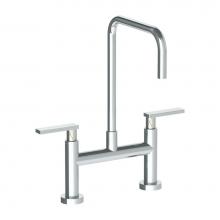 Watermark 71-7.5-LLD4-PC - Deck Mounted Bridge Square Top Kitchen Faucet