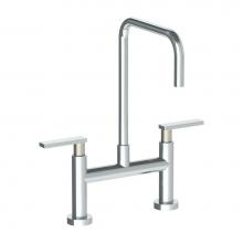 Watermark 71-7.5-LLO6-PC - Deck Mounted Bridge Square Top Kitchen Faucet