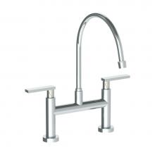 Watermark 71-7.5EG-LLD4-PC - Deck Mounted Bridge Extended Gooseneck Kitchen Faucet