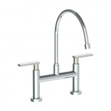Watermark 71-7.5EG-LLO6-PC - Deck Mounted Bridge Extended Gooseneck Kitchen Faucet