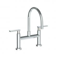 Watermark 71-7.5G-LLD4-PC - Deck Mounted Bridge Gooseneck Kitchen Faucet
