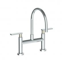 Watermark 71-7.5G-LLO6-PC - Deck Mounted Bridge Gooseneck Kitchen Faucet