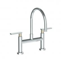 Watermark 71-7.5G-LLP5-PC - Deck Mounted Bridge Gooseneck Kitchen Faucet