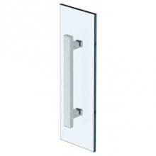 Watermark GB34-GDP-WH - Rectangular 24'' shower door pull/ glass mount towel bar