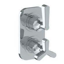 Watermark 30-T25-TR24-WH - Wall Mounted Mini Thermostatic Shower Trim with built-in control, 3 1/2'' x 6 1/4'&