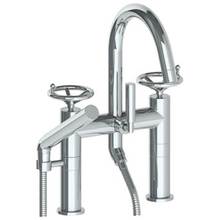 Watermark 31-8.2-BKA1-GP - Deck Mounted Exposed Gooseneck Bath Set with Hand Shower