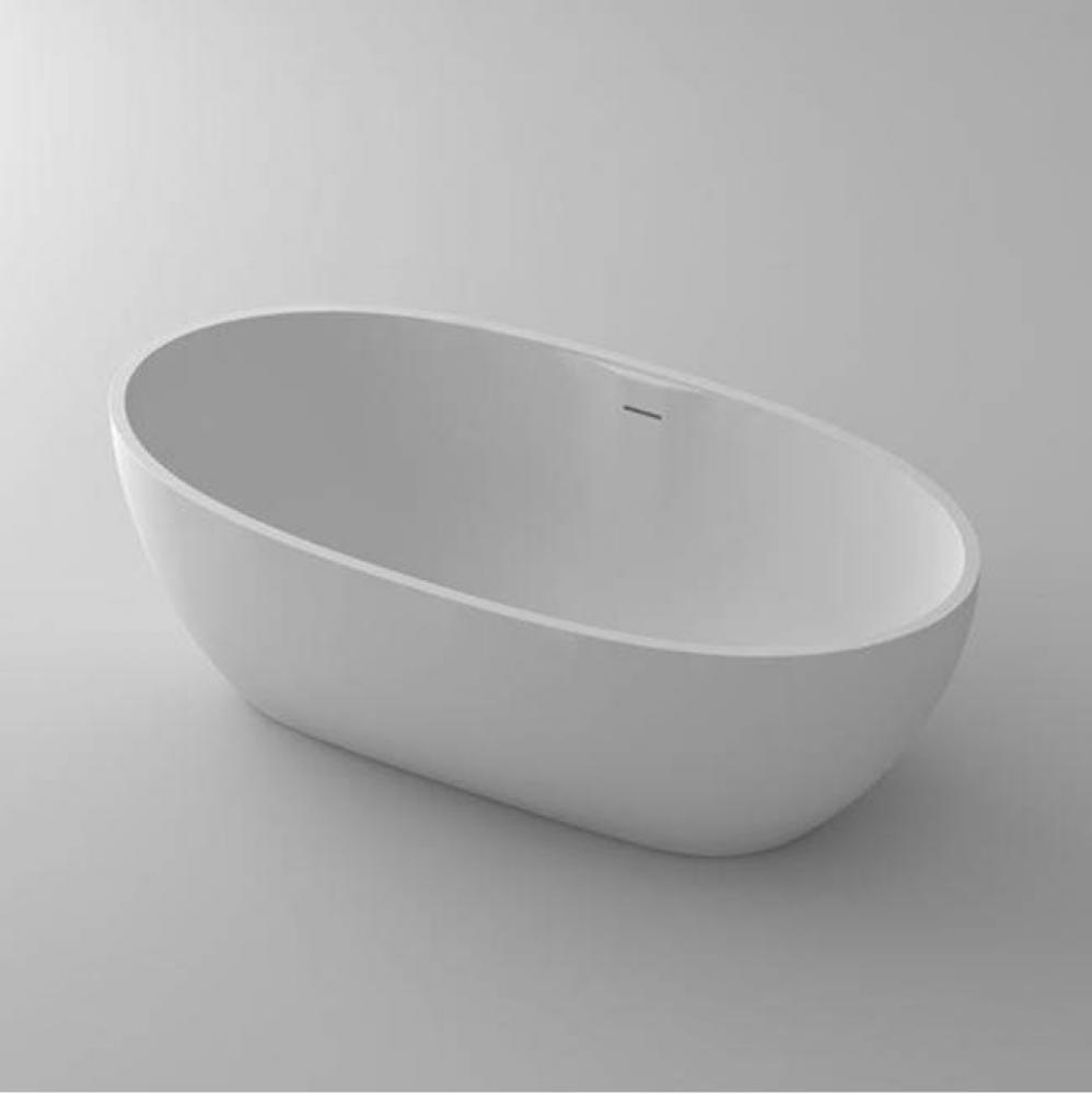 azure•1 blu•stone™ freestanding oval tub; 66 1/4''L x 34''W x 20 3/4&apo