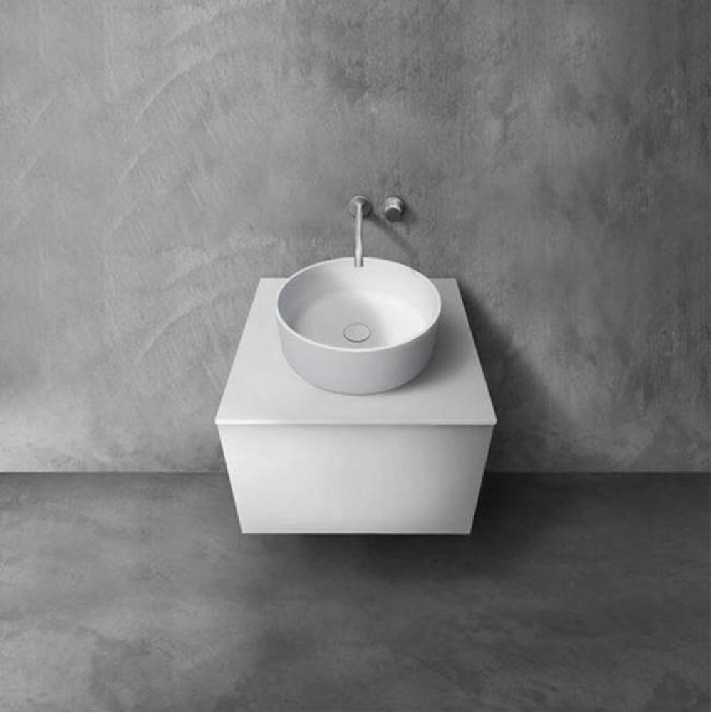 blu•stone™ vanity countertop; 23 3/4''W x 1/2''H x 20 1/4''D; Wh