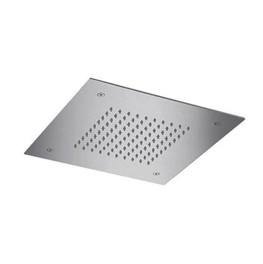 Ceiling showerhead recessed square; 15''W x 3-3/4''H; AS