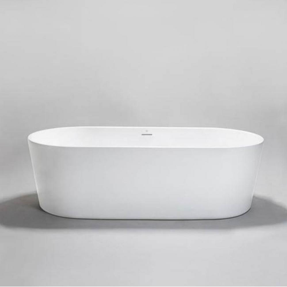 Pisa•3 freestanding acrylic bathtub; 62 1/4''L x 29''W x 22 1/2''H