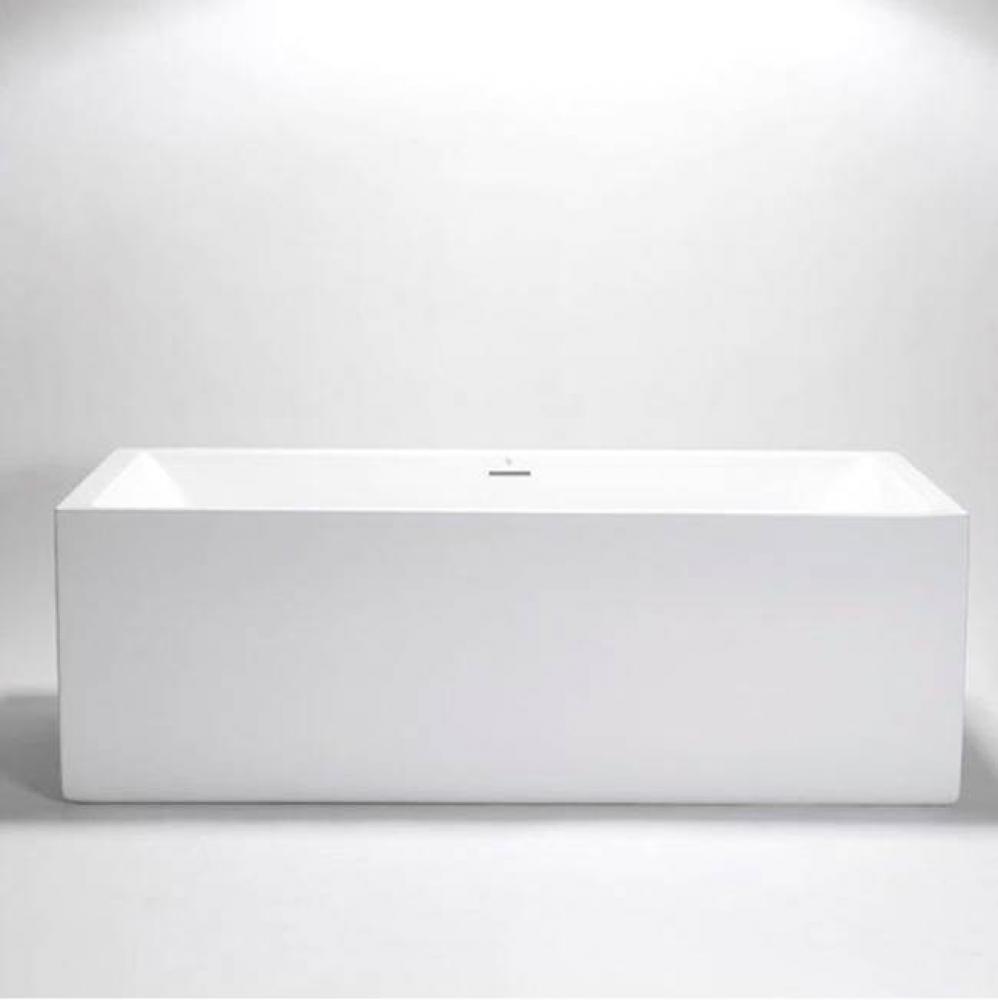 Box•3 freestanding/alcove acrylic bathtub; 71''L x 31 1/2''W x 23 1/2'&