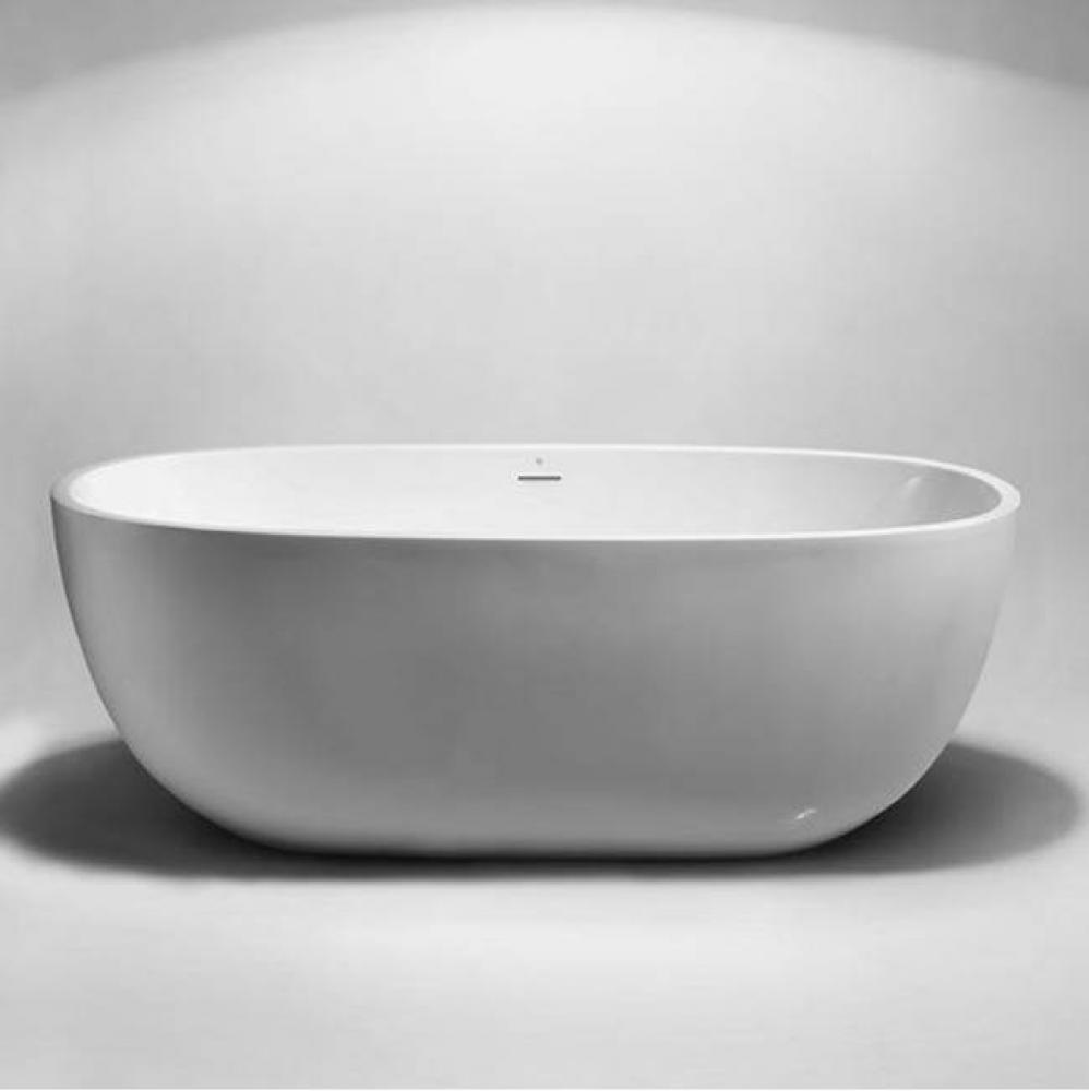 Siena•2 freestanding acrylic bathtub; 67''L x 30 3/4''W x 23 1/2''