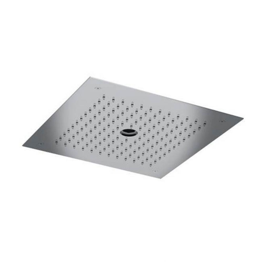 Ceiling dual showerhead recessed square; 15''W x 3-3/8''H; AS