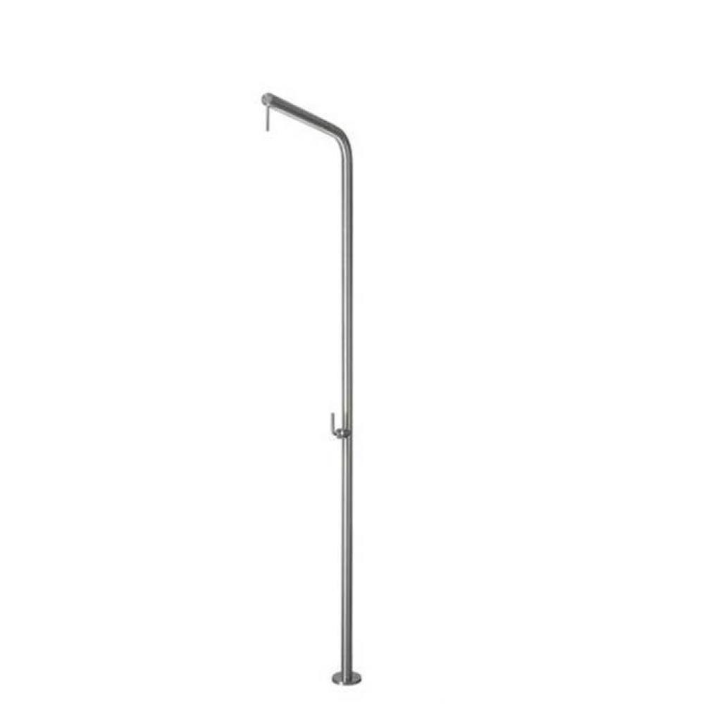 Outdoor freestanding overhead shower column w hydroprogressive mixer; AS