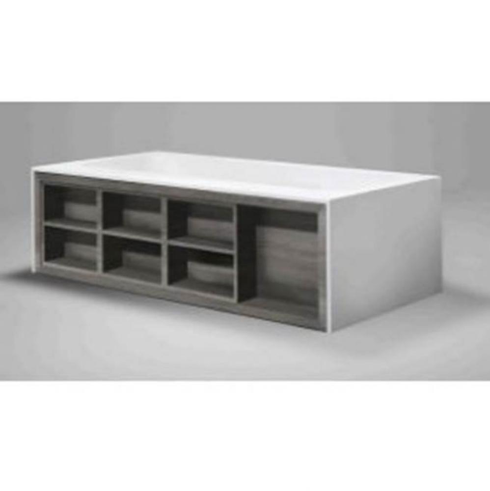 amanpuri 1 blu stone™ tub 1-sided shelving