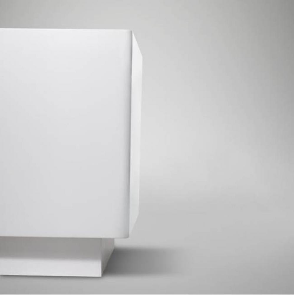 Metrix 5 Blu-Stone Freestanding Or Alcove Rectangular Tub With 4'' Kick White Matte 71&a